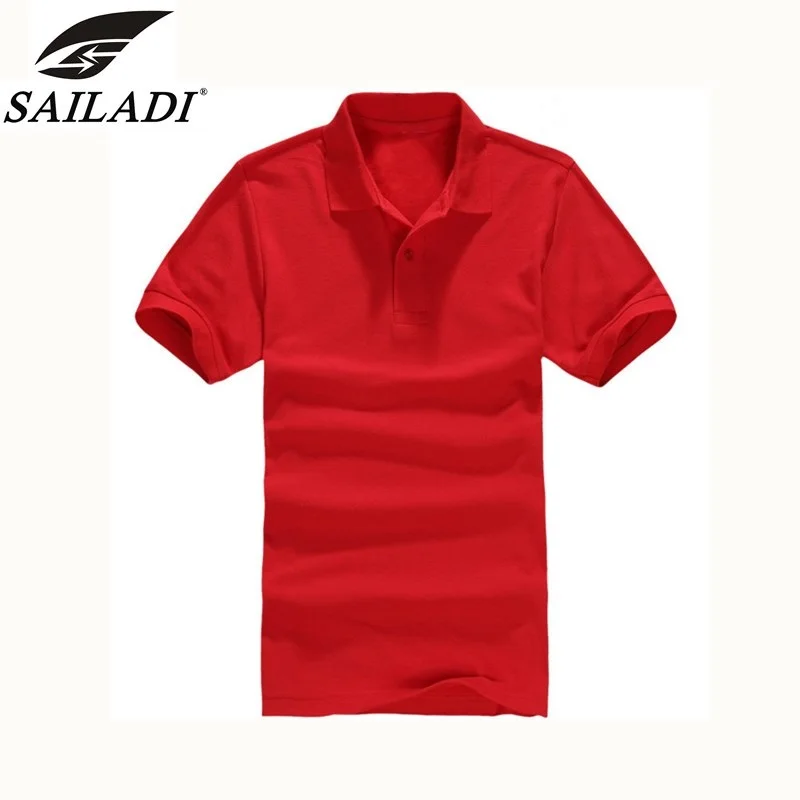 Red Sailadi бренд для мужчин для бега с коротким рукавом Сетка Хлопок Уличная дышащая спортивная одежда лацканы спортивные футболки для тренировок Размер XS-3XL S2210 - Цвет: Red