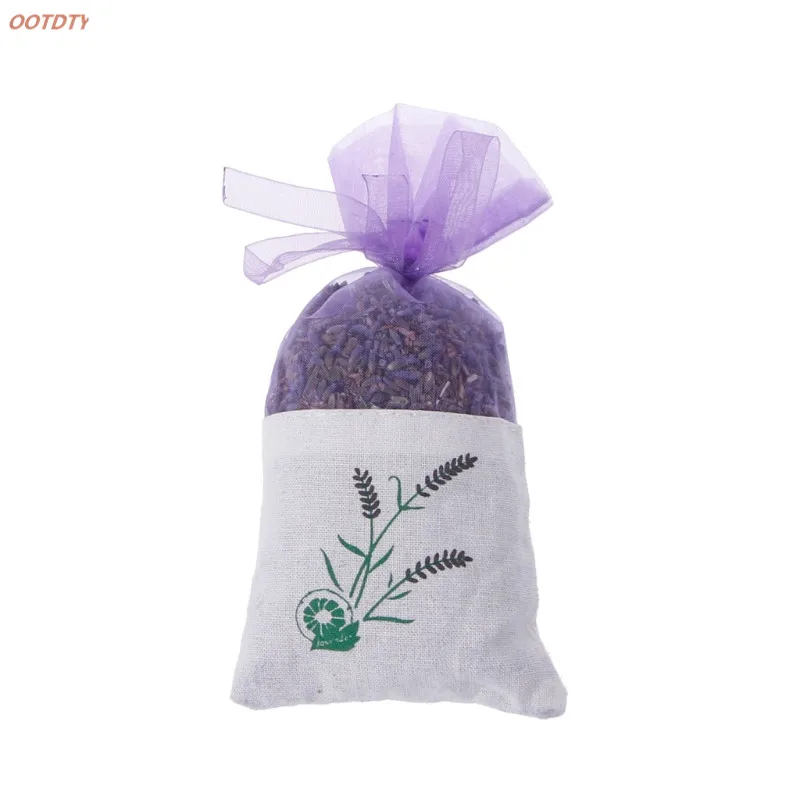 

OOTDTY Natural Lavender Bud Dried Flower Sachet Bag Aromatherapy Aromatic Air Refresh