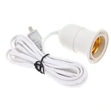 Цоколи E27 с 2,3 м шнуром питания, независимый кнопочный переключатель, штепсельная вилка США, E27, винтовой интерфейс, держатель лампы, 90-240 В