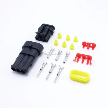 

50 Sets/Kit 3 Pin AMP 1.5 Connectors,Waterproof Electrical Wire Connector DJ7031-1.5 Xenon lamp connector Automobile Connector