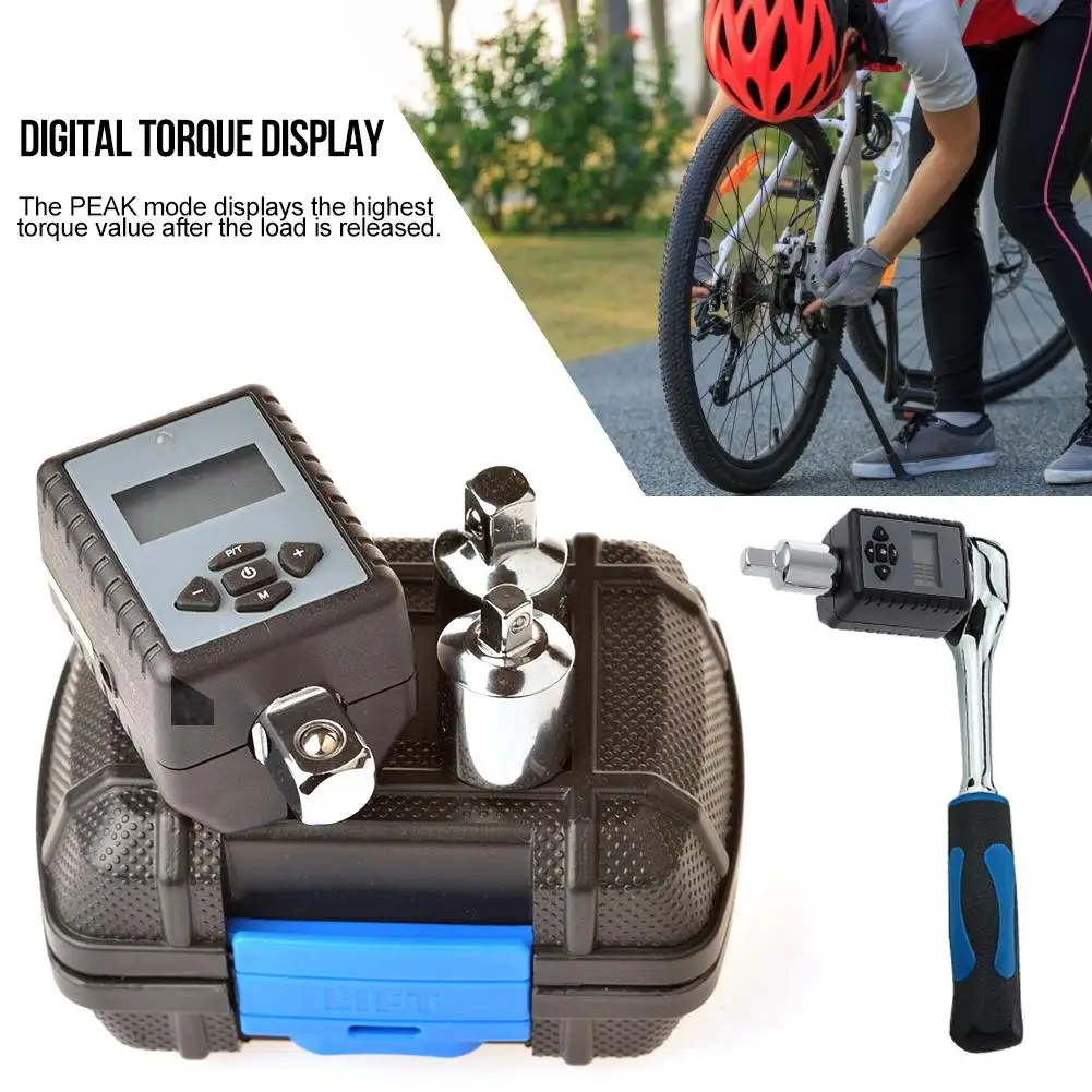 

Free Shipping Digital Torque Wrench 1/2" 2- 200Nm 3PCS Adjustable Professional Electronic Torque Wrench Bike Car Repair 3 Sizes