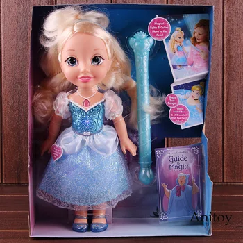 

Princess Doll Cinderella with Light & Sound PVC Movable Action Figure Toys for Girls Christmas Birthday Gift