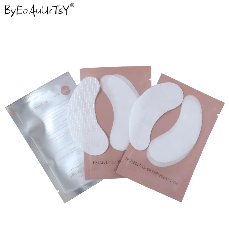 50pairs Pink Women Under Eye Pads Patches Eyelash Extension Eye Lash Paper Stickers Patches Application Make Up Tools (3)