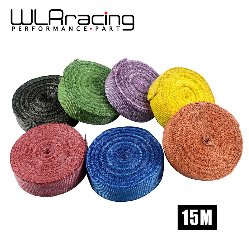 

WLR RACING - 2" *15meter Thermal Wrap,exhaust insulating warp,header warp ,exhaust pipe warp+ 6 pcs Ties WLR1815