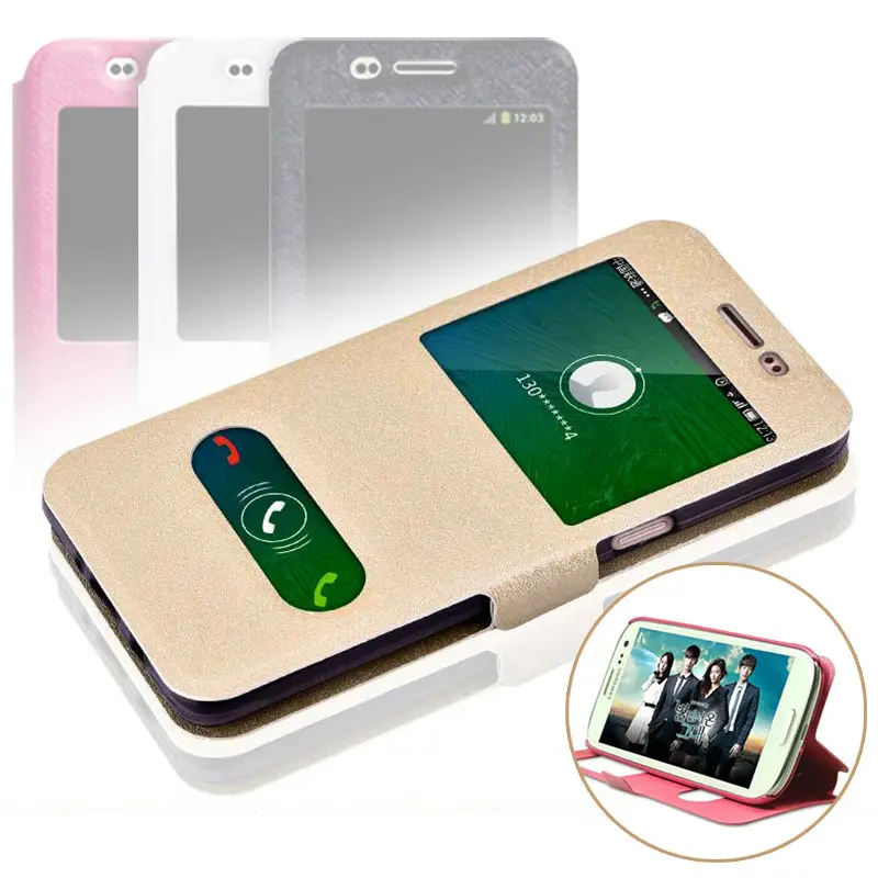 For Samsung Galaxy 2016 J1 J3 J5 SAMSUNG A3 A5 A7 2016 Case A3 A5 A7 J1 J2 2015 Smart Window View Phone Leather Cases Flip Cover