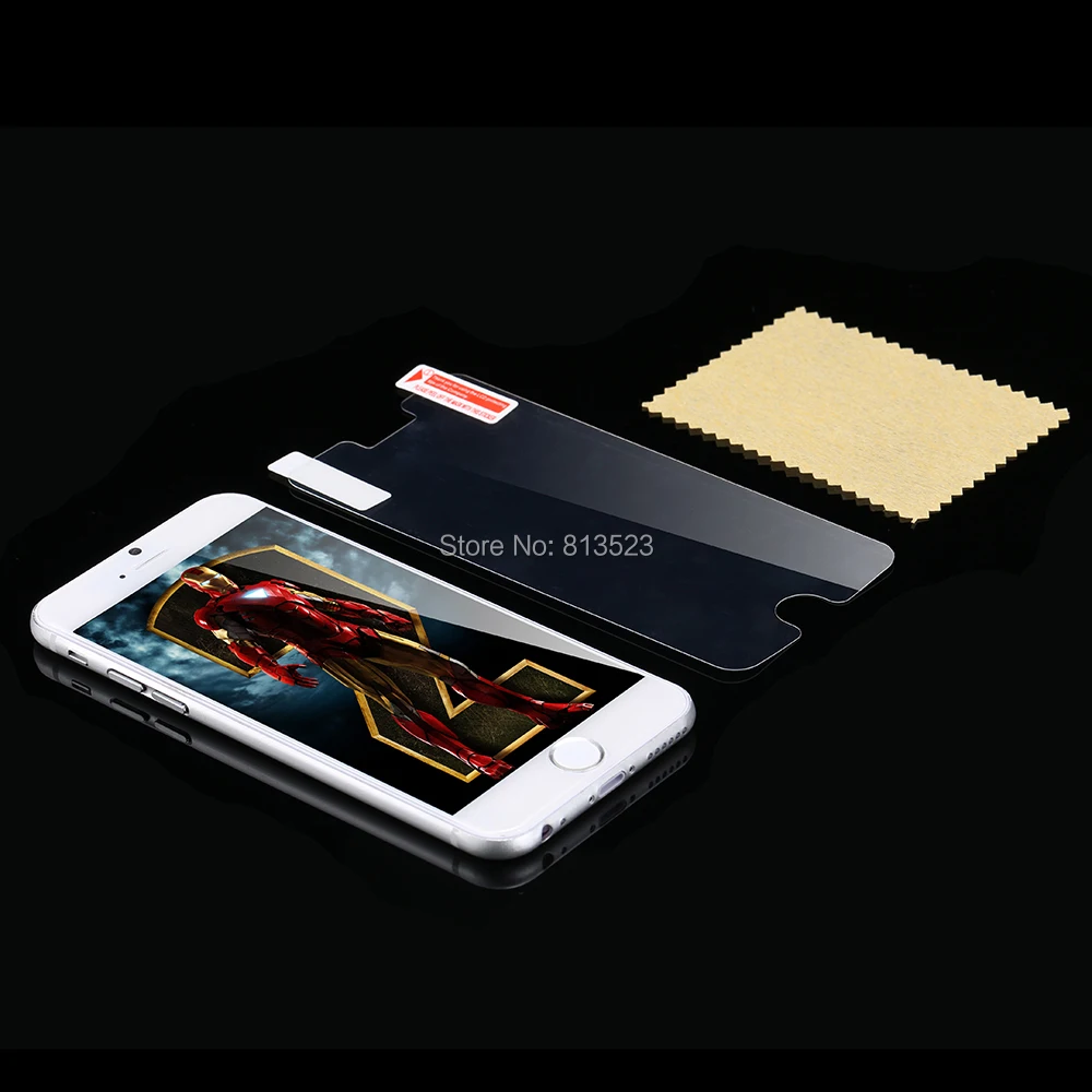 

For iPhone X 8 7 6 6S Plus 5 5S SE 5c Clear Screen Protectors Protective Film Pelicula Front + Cloth