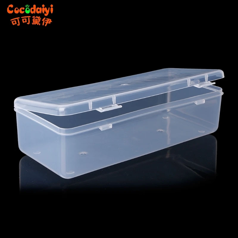 Прямоугольная пластиковая прозрачная коробка для хранения ювелирных изделий Контейнер Чехол Органайзер из бисера чехол