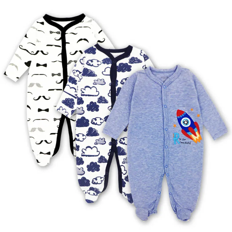 

3pcs/lot Baby Clothing Newborn Jumpsuits Baby Boy Girl Romper Clothes Long Sleeve Infant Product 2018 NewBaby Clothes