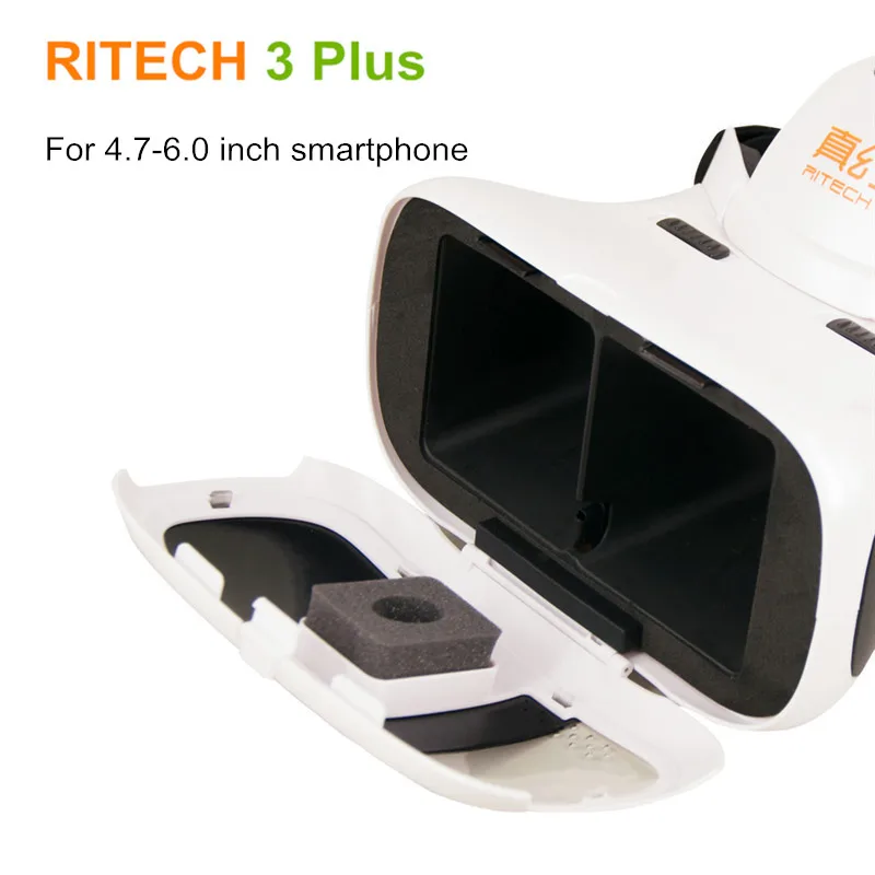 Buy Best 5j9A1 RITECH III Virtual Reality 3D Video Glasses RIEM 3 Plus VR Helmet Box for 3D Movie Games Compatible 4.7/5.0 6  Moblie Phone