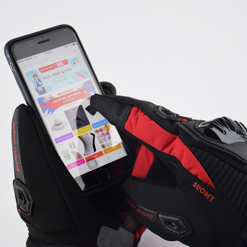 SUOMY motorcycle gloves 100% Waterproof windproof Winter warm Guantes Moto Luvas Touch Screen Motosiklet Eldiveni Protective