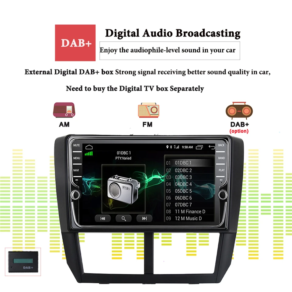 Discount Android 9.1 8 Inch Car Radio Multimedia Player GPS Head Unit For 2008 2009 2010 2011 2012 Subaru Forester With 4G LTE Stereo 4