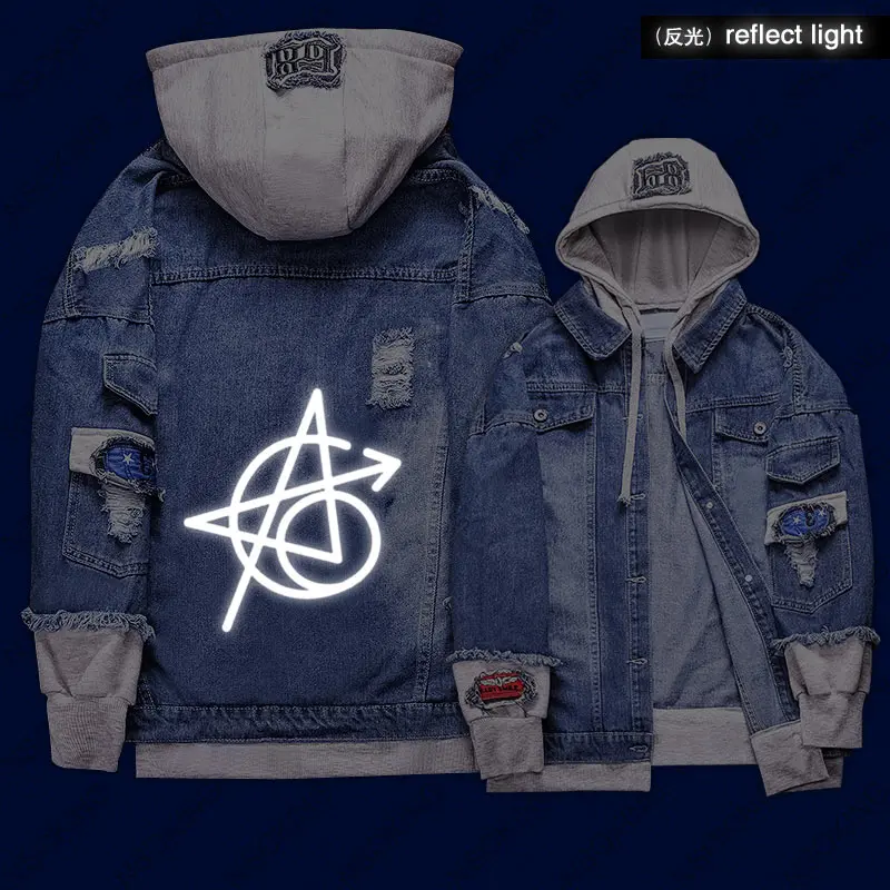 New Avengers Endgame Jeans Coat Avengers 4 Infinity War-Part II Men Quantum suit hoodie Women reflect light Fashion Jacket