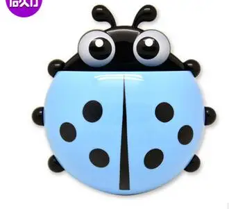 

10pcs/lot Ladybug creative style toothbrush holder plastic Toothpaste Holder Bathroom tool Suction holder