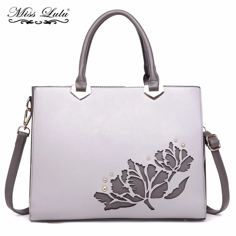 Miss Lulu Brand Women Leather Handbags Laptop Bags Ladies Shoulder Bags Fashion Top Handle Bags ...