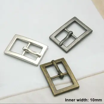 

50pcs Metal Buckle hook buckle clip 10mm metal shoe buckle with pin alloy belt buckle high polished buckle bk-038