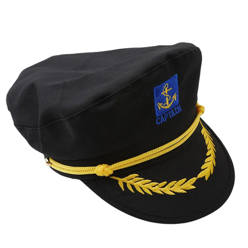 1PC2019 The Latest Navy Marine Yacht Boat Ship Sailors Navy Captain Military Cap Adult Unisex Fancy Dress Supplies