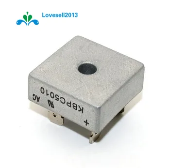 

2 Pcs 50A 1000V Metal Case Single Phases Diode Bridge Rectifier KBPC5010