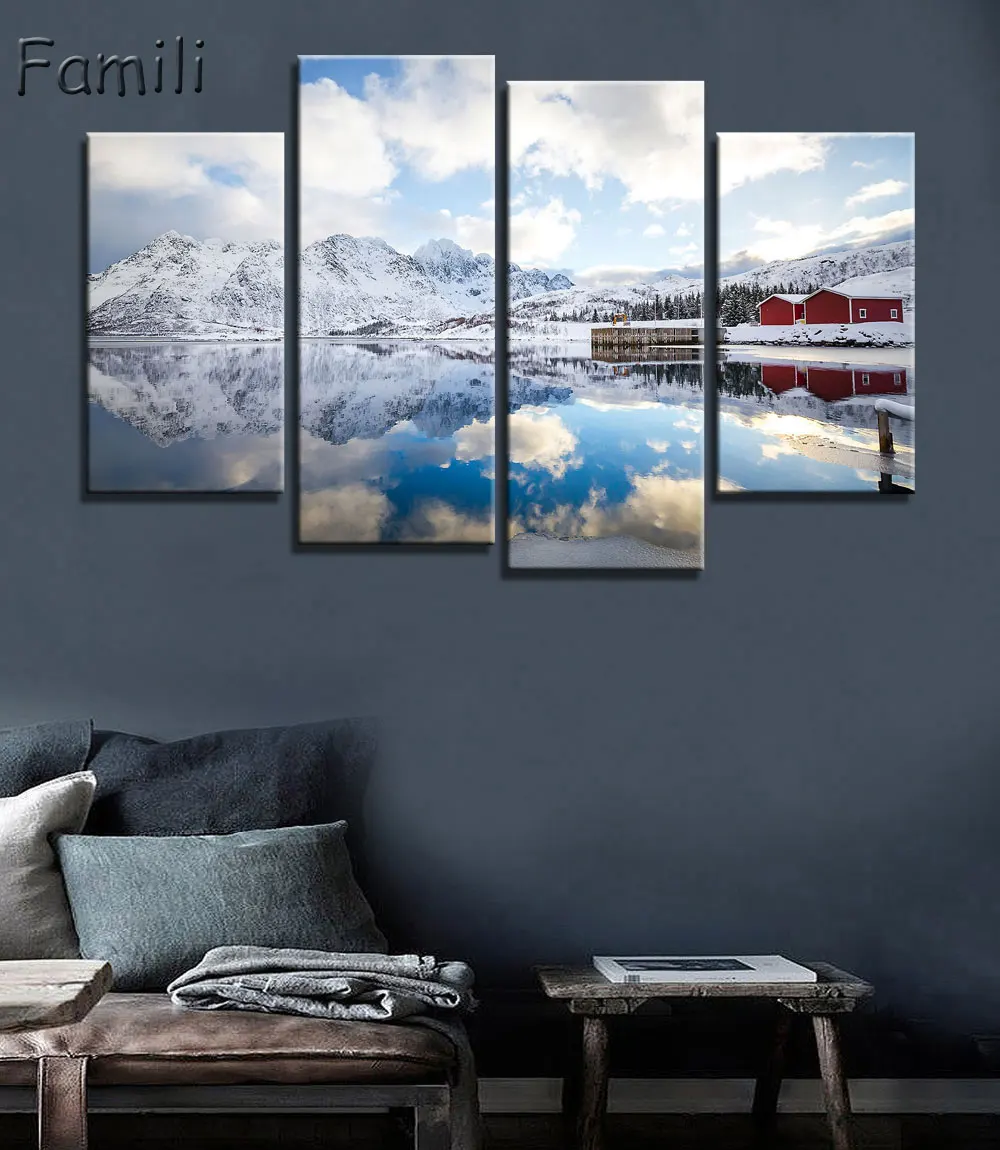 4 шт. постеры из ткани в деревянной рамке для украшения дома|fabric posters|home artframe poster |