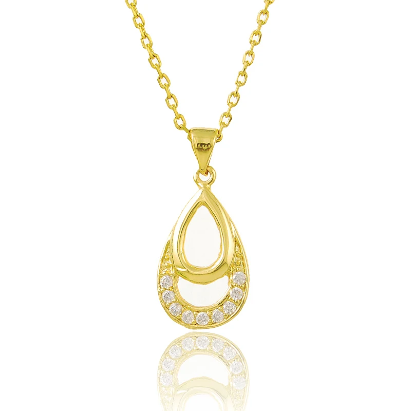 24k Jewelry Women Accessories 24K Yellow Gold Plating Water Drop