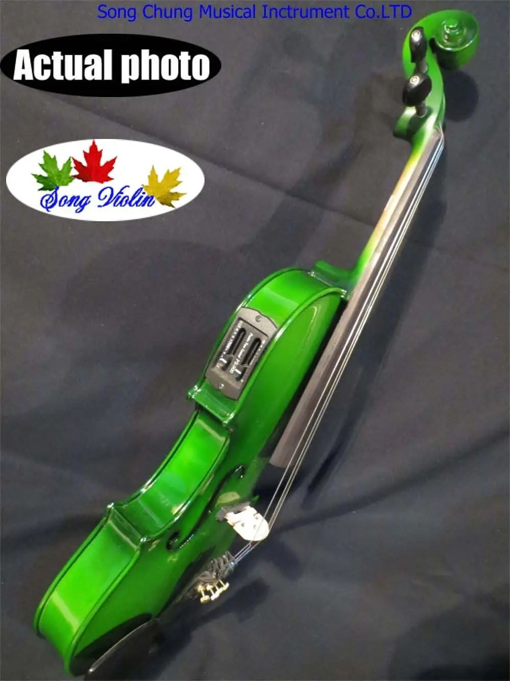 Green colors electric&ampacoustic violin 4/4 with case bow rosin line kit | Спорт и развлечения