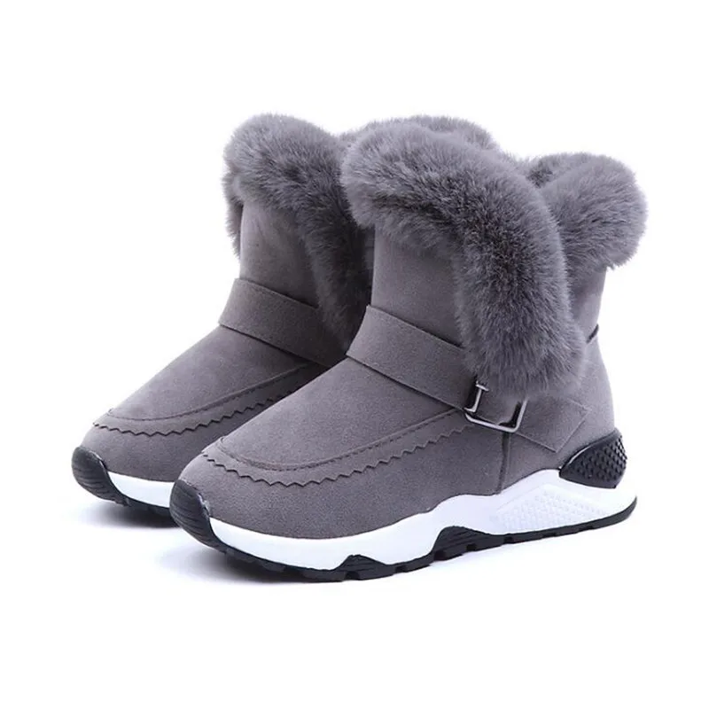 

Children's snow boots 2019 winter new children's shoes boys and girls boots Ankle booties Plus velvet warm children cotton shoes