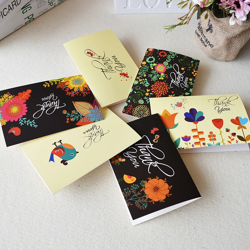  Thank You Cards with Envelope Stickers Business Custom Invitations Notes Blank inside Greeting Card