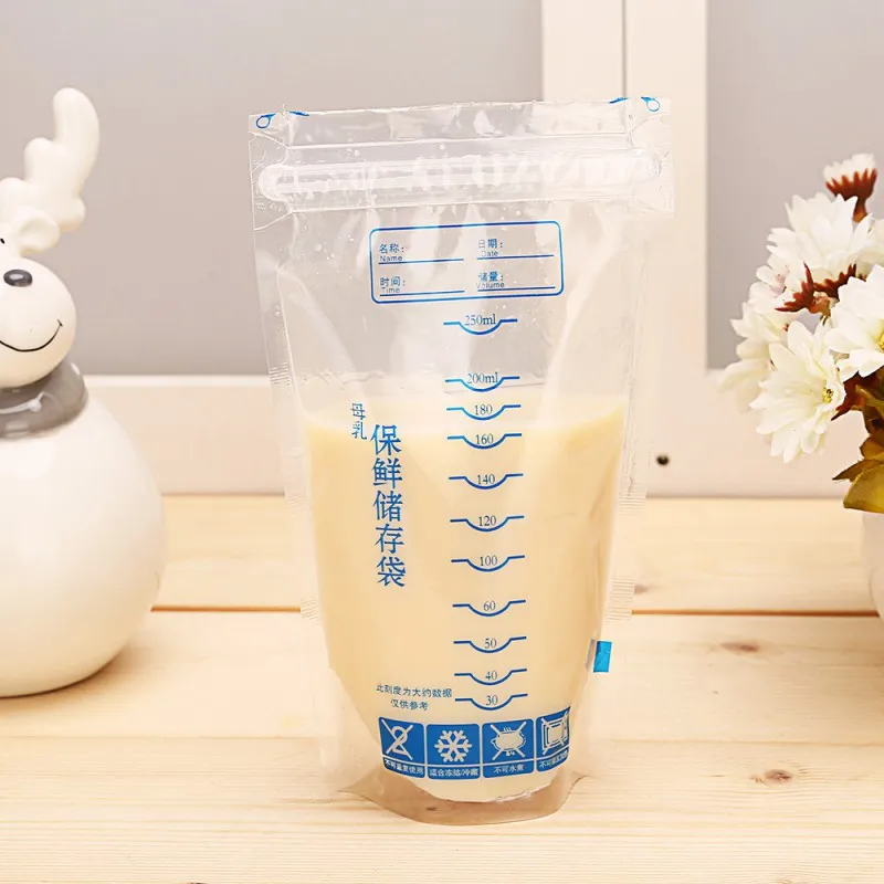 

30 PCS 250ml Milk Freezer Storage Boxes Mother Milk Baby Food Storage Breast Milk Storage Boxes Baby Safe Feeding