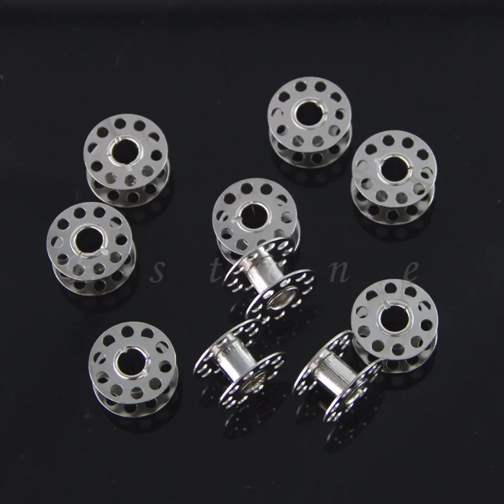 25pcs Empty Bobbins Spool Metal Case For Brother Janome Singer Sewing