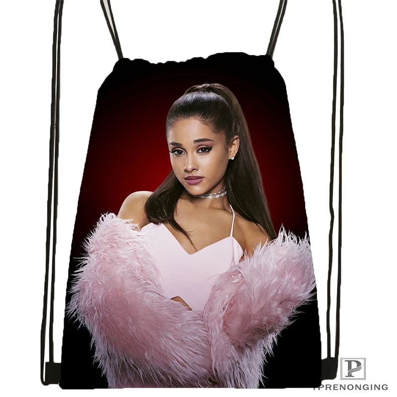 Custom Ariana Grande Drawstring Backpack Bag Cute Daypack Kids Satchel Black Back 31x40cm 180531 03 70
