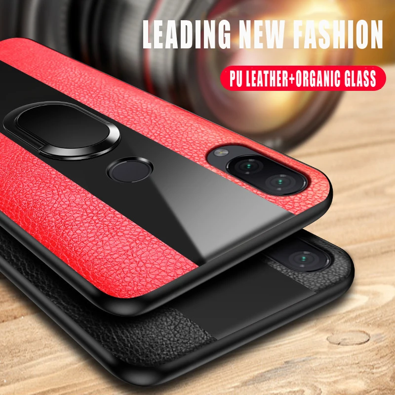 

Toraise Case For Xiaomi Redmi Note 7 Ring Case Leather Cover For Xiaomi Redmi Note 7 Pro Redmi 7 Case Magnetic Car Holder Coque
