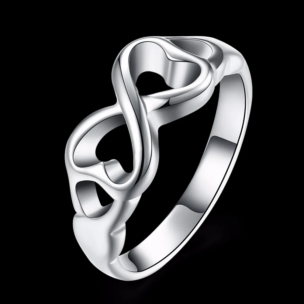 Buy 925 pure silver plated Infinity Rings Best Friend