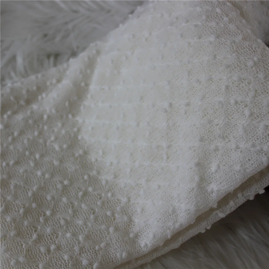 150*100cm Newborn Photography Backdrop Popcorn Fabric Baby Posing Dots Fabric Photography Blanket Newborn Photo Prop 2