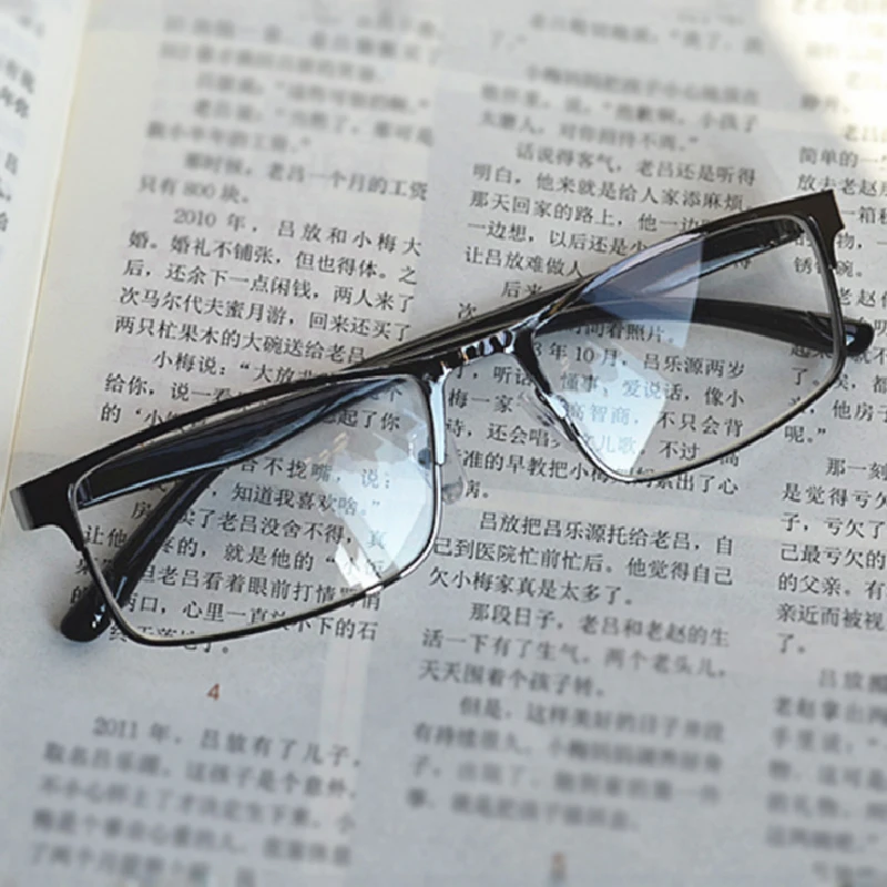 Модные черные очки для близорукости, мужские ретро очки для чтения, компьютерные очки, металлическая оправа+ PC дужки, очки M020-1-1,5-2-2,5-3-3,5-4