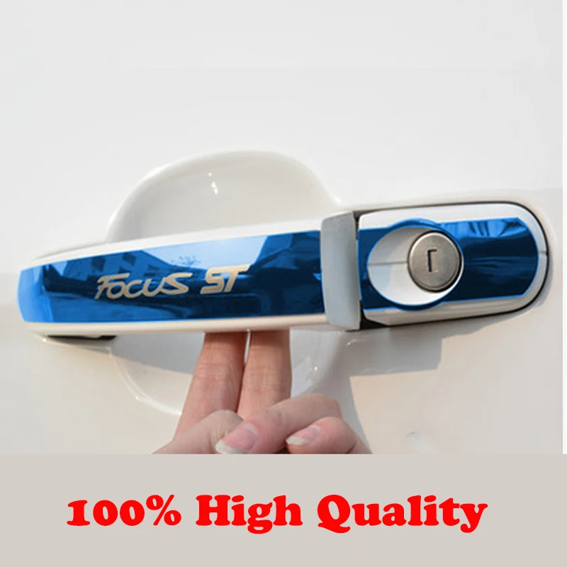 

Styling Car Stainless Steel Car-Covers Door Handle Cover Decoration Stickers For Ford Focus 2 3 Auto Parts Accessories