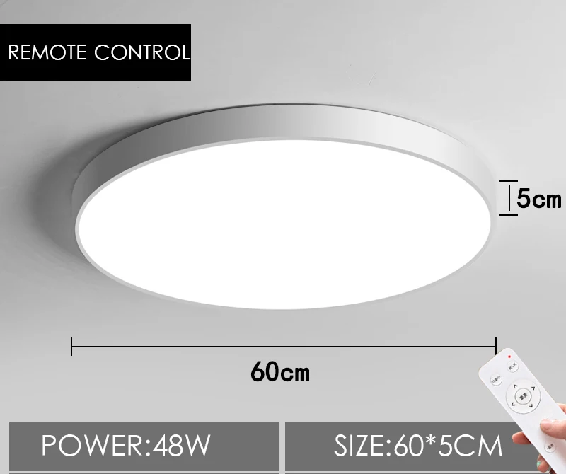 Светодиодный потолочный светильник современная лампа для гостиной светильник для спальни кухни поверхностное крепление скрытая панель Пульт дистанционного управления - Цвет корпуса: remote control
