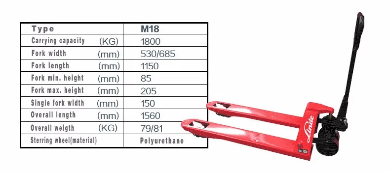 Вилочный погрузчик Linde ручной поддон M18 1,8 t ручной гидравлический поддон 1.8ton ручной поддон домкрат поддон грузовик подъемник