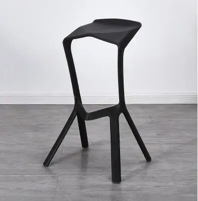 Simple modern bar chair Nordic casual plastic bar stool creative personality designer shark mouth high chair .0