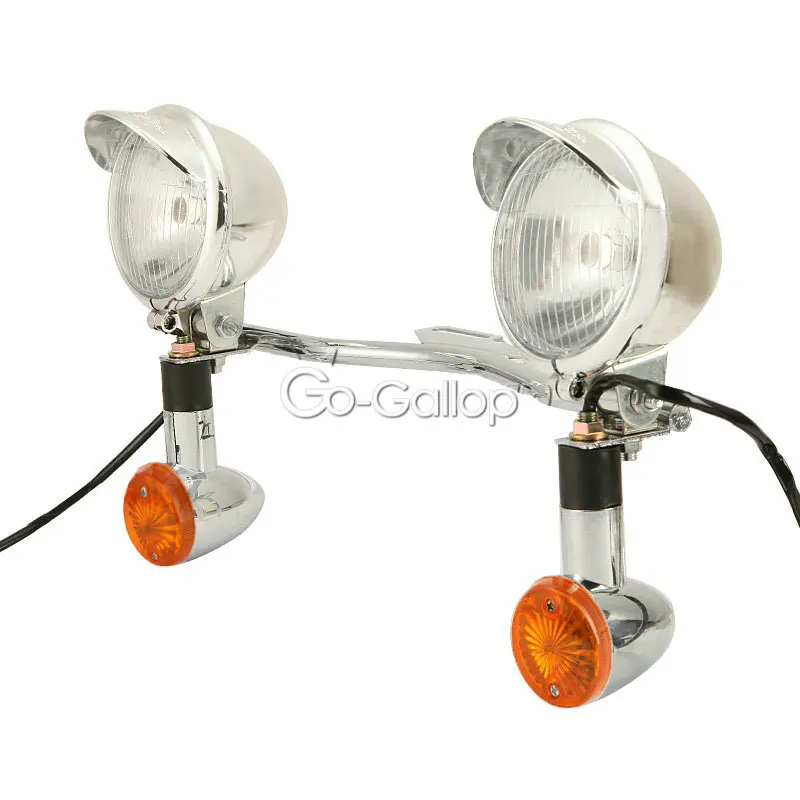 Motorcycle Passing Bar Turn Signals Light For Honda Shadow Spirit Aero VLX600 VT700 VT750 VT1100 VTX 1300 C R S RETRO GL 1500 |