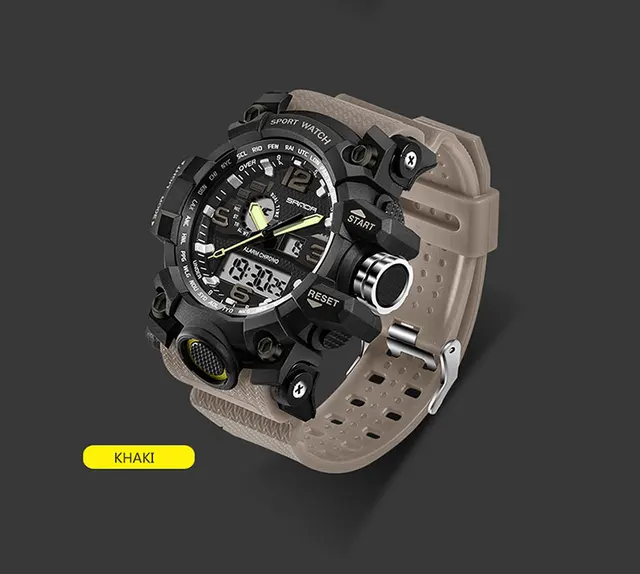 SANDA top luxury brand G style mens military sports watch LED digital watch waterproof mens watch Relogio Masculino -
