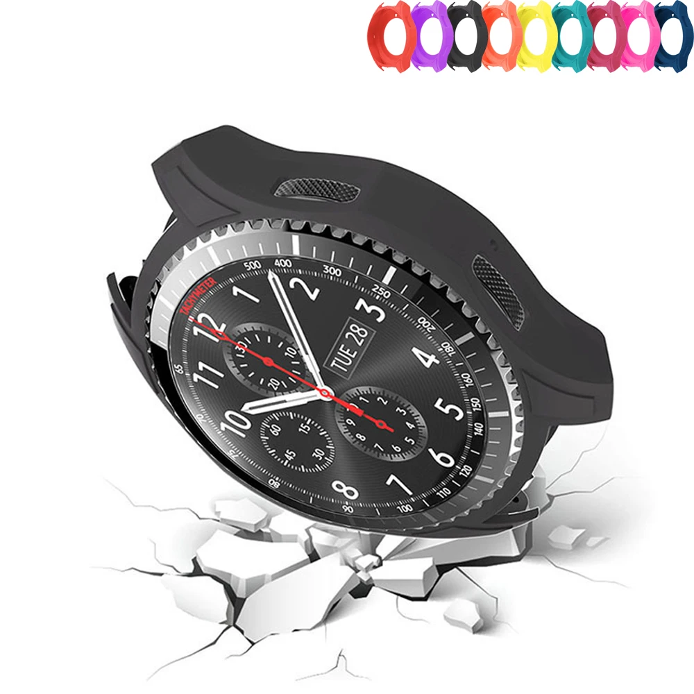 Силиконовый чехол для часов Samsung Gear S3 Frontier Galaxy Watch 46 мм цветной защитный смарт S 3