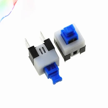 

20pcs Free shopping 7*7mm 6Pin Push Tactile Power Micro Switch Self lock On/Off button Latching switch Wholesale Electronic