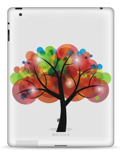 GOOYIYO-Tablet частичный стикер, Виниловая наклейка, цветная кожа, простой дизайн, рисунок с деревом для iPad Air Pro 9,7 Mini 12345 7,9 - Цвет: P15062