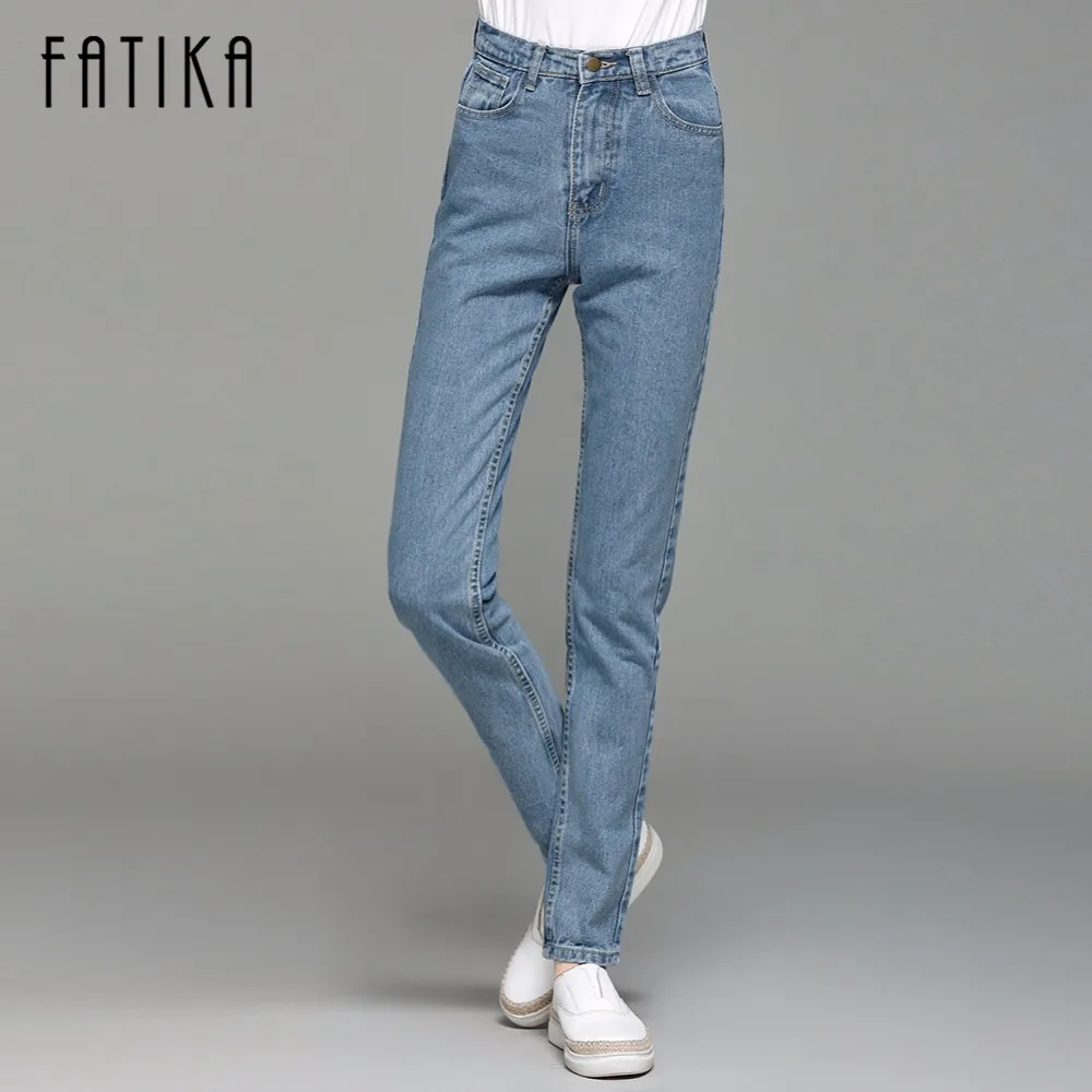 Beste FATIKA 2017 Lente Nieuwe Jeans Vrouwen Hoge Cowboy Harembroek Vintage Cowboy Volledige Lengte Broek Losse Cowboy Denim Broek