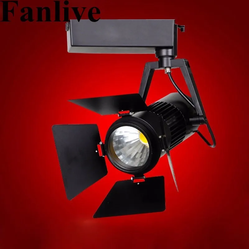 

Fanlive 20pcs/lot Super Quality LED Track Lighting Aluminum 15W 20W COB Rail Lights Spotlight AC 110-240V Warm Cold White