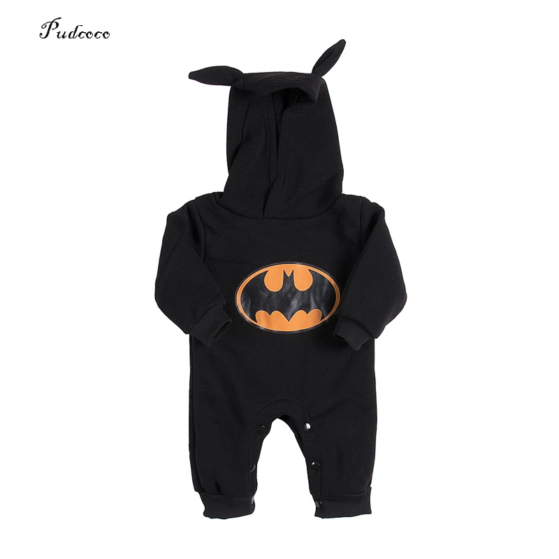 NWT Baby Boys Romper Newborn Hoodies Batman One piece Sleepsuit 3 24M