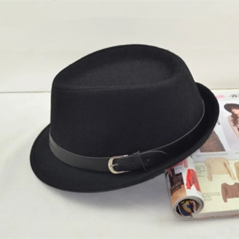 VORON Мужские фетровые шляпы Женская мода джаз шляпа лето весна черная Шерстяная Смесь Кепка Уличная Повседневная танцевальная шляпа