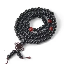 108Pcs 8mm Tibetan Buddhist Natural Black Sandalwood Ebony Mala meditation Prayer Beads bracelet/necklace