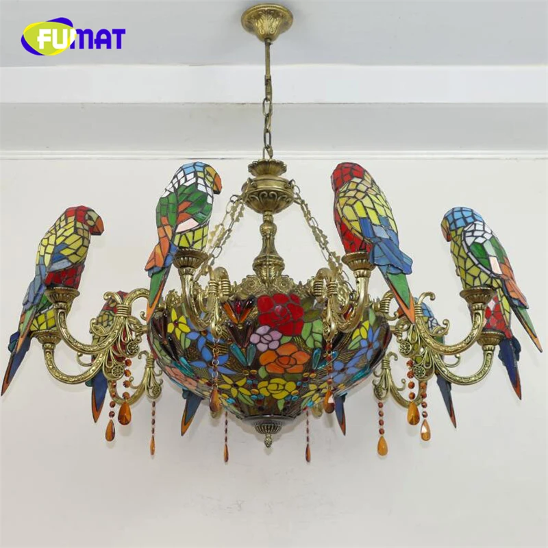 Us 527 84 15 Off Fumat Tiffany Chandeliers Led Stained Gl Parrot E27 Hanglamp Orchid Rose Flower Luxury Hanging Light Fixture Loft Decor Lamp In Us 527 84 15 Off Fumat Tiffany Chandeliers Led Stained Gl Parrot E27 Hanglamp Orchid Rose Flower Luxury Hanging Light Fixture Loft Decor Lamp In