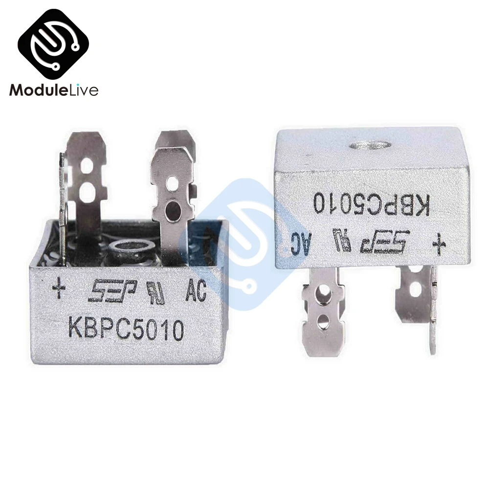 Practical KBPC5010 1000 Volt Bridge Rectifier 50 Amp 50A Metal Case Diode Bridge