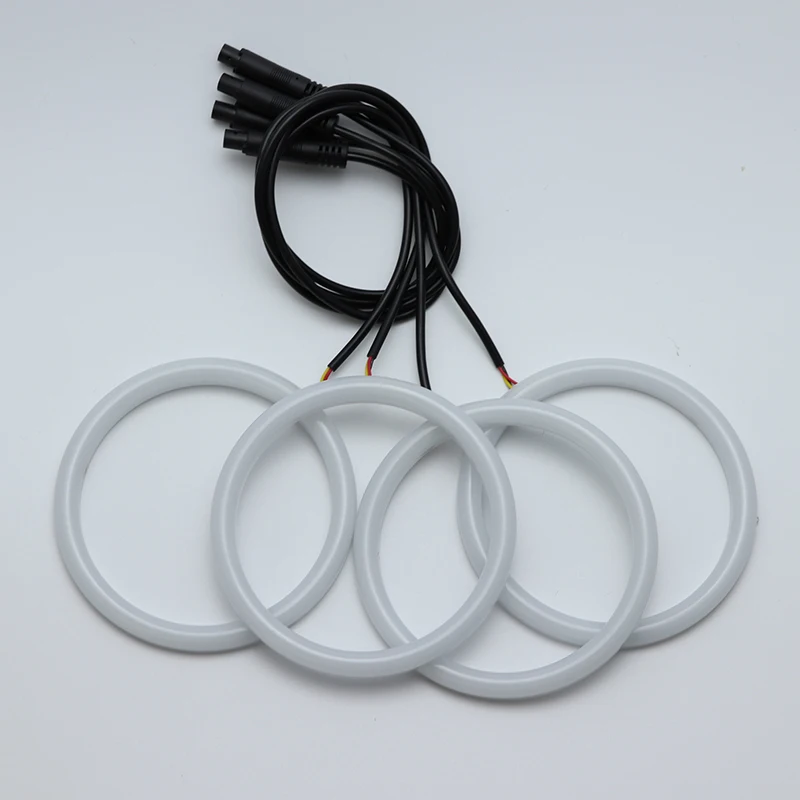 Для Fiat PUNTO mk2 1999-2010 белый и желтый двойной цвет хлопок светодио дный Angel eyes kit halo Кольцо DRL указатель поворота